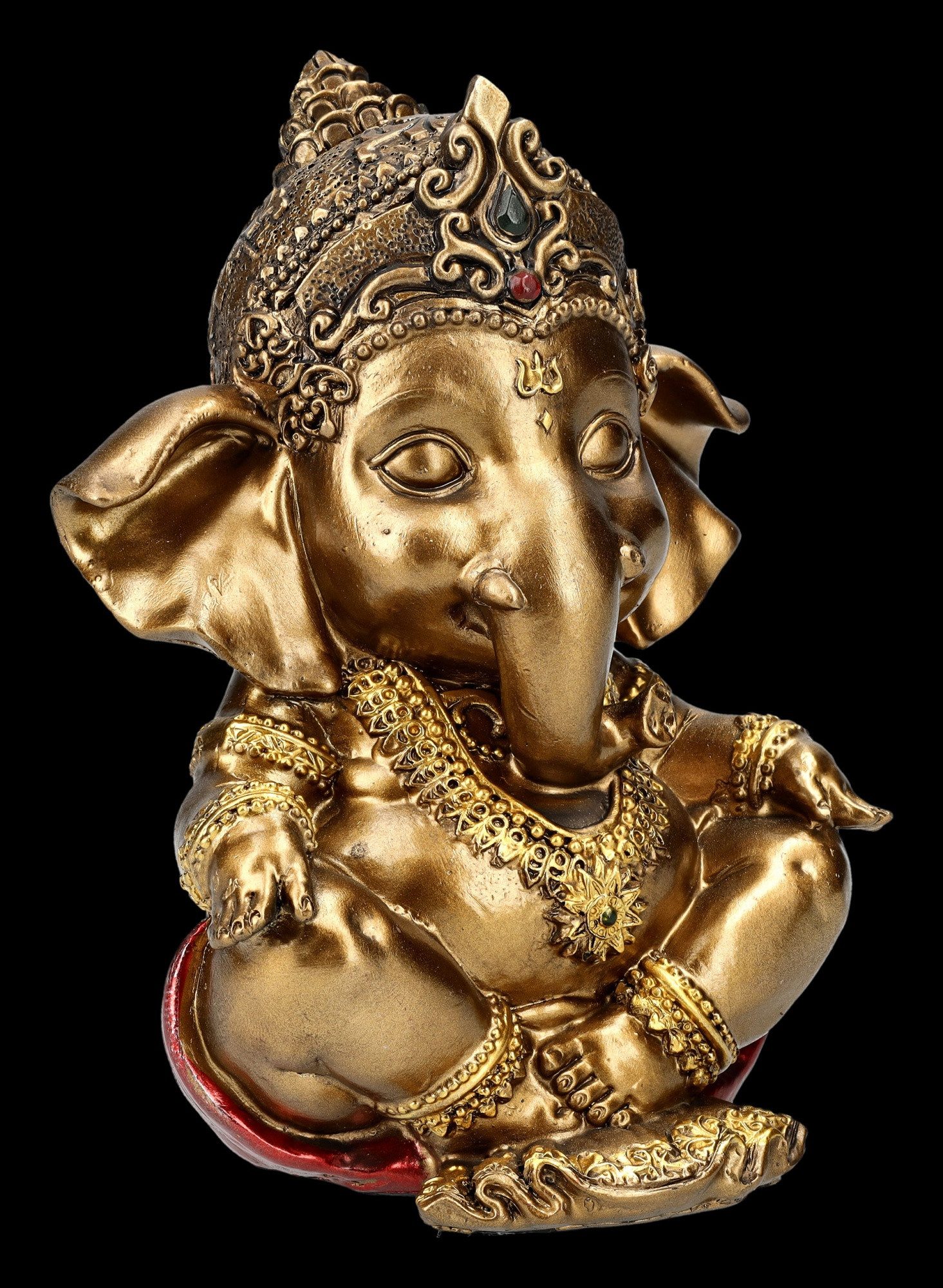 Figuren Shop GmbH Fantasy-Figur Ganesha Figur klein meditiert Mythologie Fa günstig online kaufen
