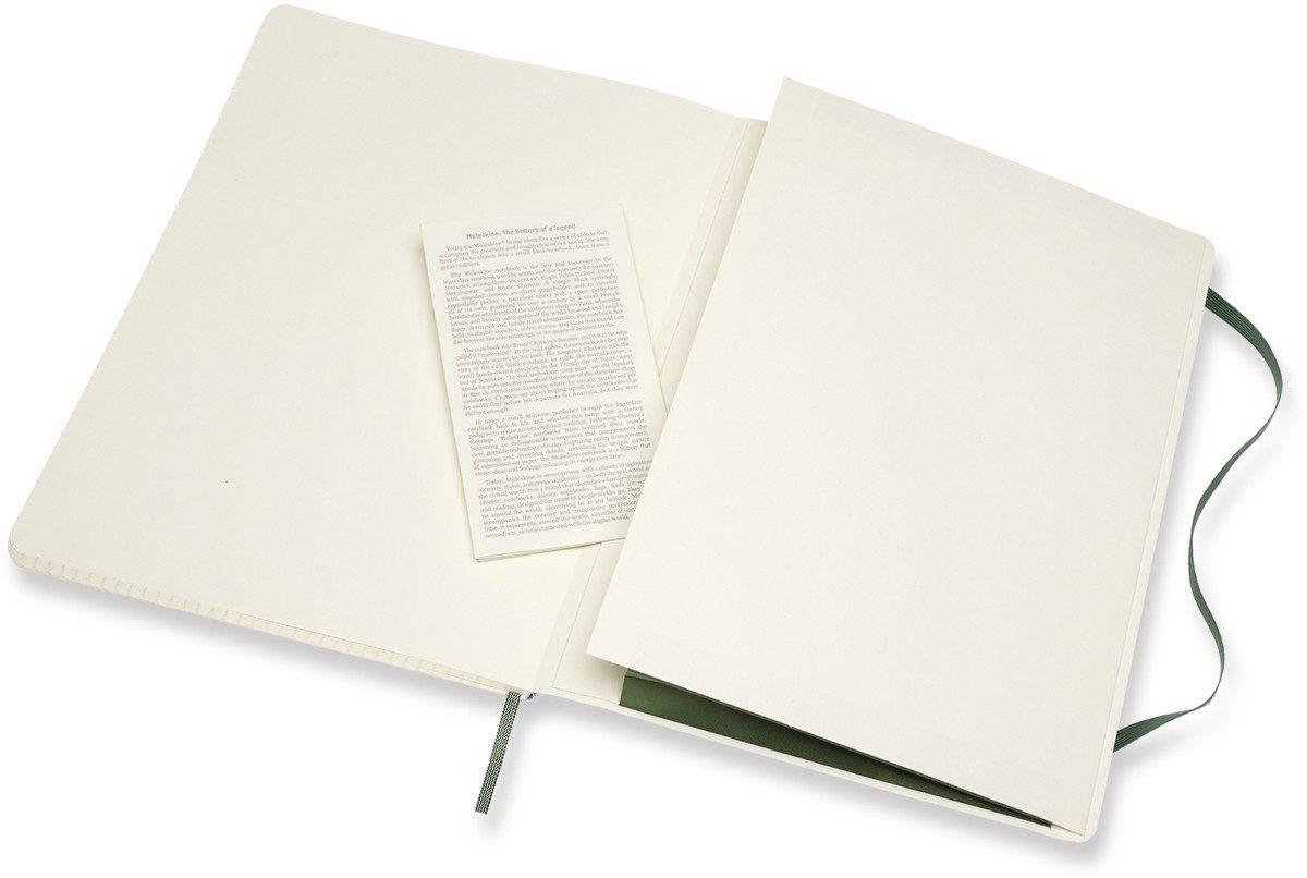 Notizbuch Notizbuch XL 19x25cm kariert Softcover myrtengrün
