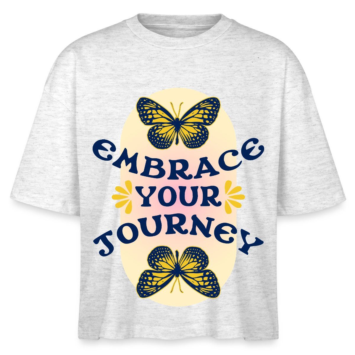 T-Shirt Embrace Your Journey Hippie Y2K Spiritualität Retro Design Boxy Shirt