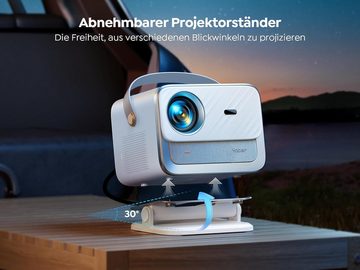 Yaber Netflix Official & Dolby Audio Autofokus Trapezkorrektur 1080P Full HD Portabler Projektor (1920 x 1080 px, Heimkino 4K 60Hz Video Unterstütztung 50% Zoom)