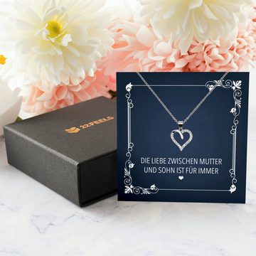 22Feels Schmuckset Mama Geschenk von Sohn Muttertag Geburtstag Frauen Schmuck Halskette, Echt-Silber 925/000, Karte Made In Germany