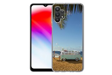 MuchoWow Handyhülle Strand - Bus - Surfen, Handyhülle Samsung Galaxy A32 5G, Smartphone-Bumper, Print, Handy