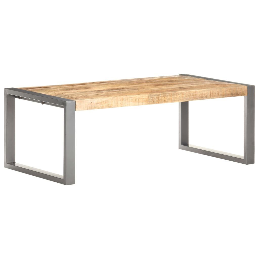 furnicato Couchtisch Praktischer aus Vollholz mit Stahlgestell, 110x60x40 cm, (1-St)