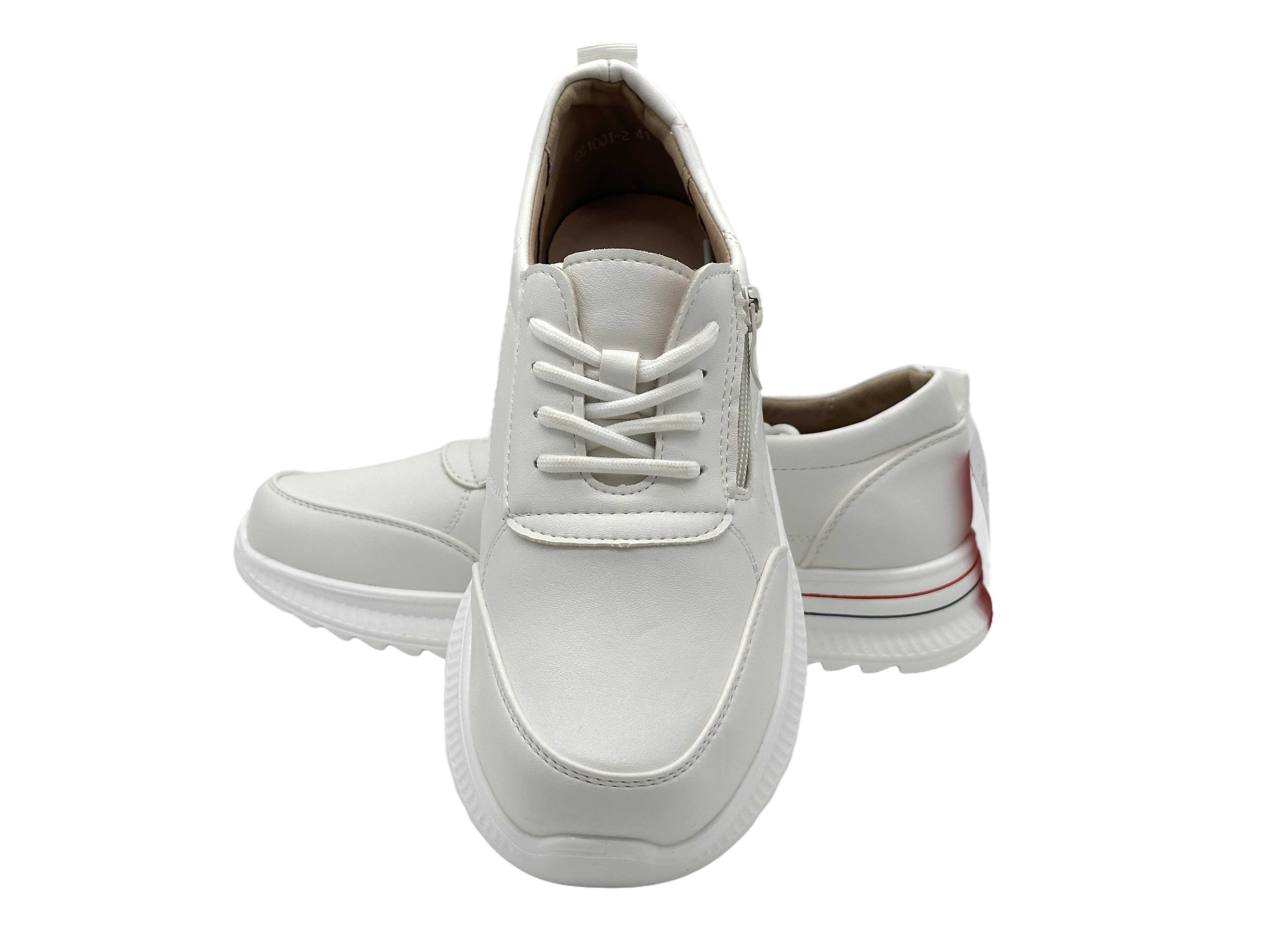 Nowaland Bequeme Damen Halbschuhe mit Reißverschluss und Schnürung Sneaker Leicht, bequem und rutschhemmend für den Alltag