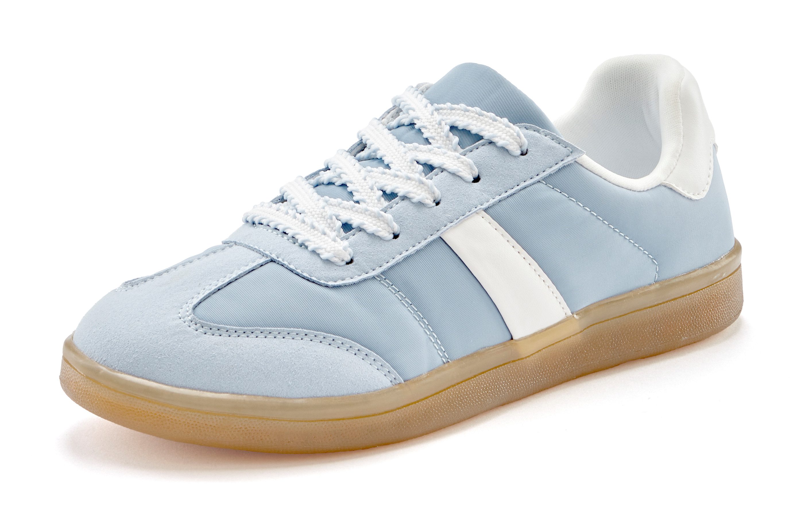 LASCANA Schnürschuh, Halbschuh, Freizeitschuh Sneaker mit angesagter Sohle VEGAN