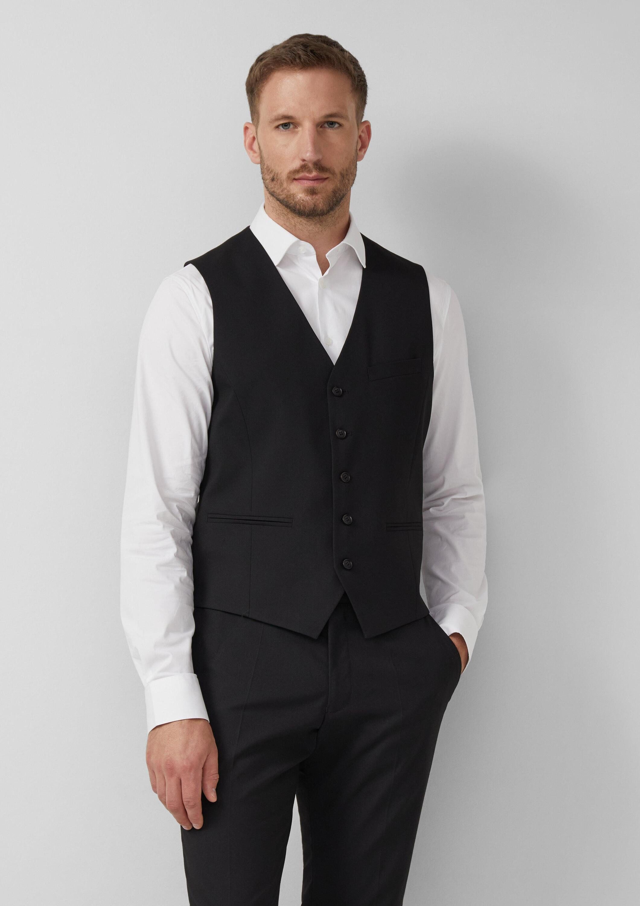 s.Oliver Jackenblazer Indoor-Weste S.OPURE s.O PURE: Anzugweste im Slim Fit