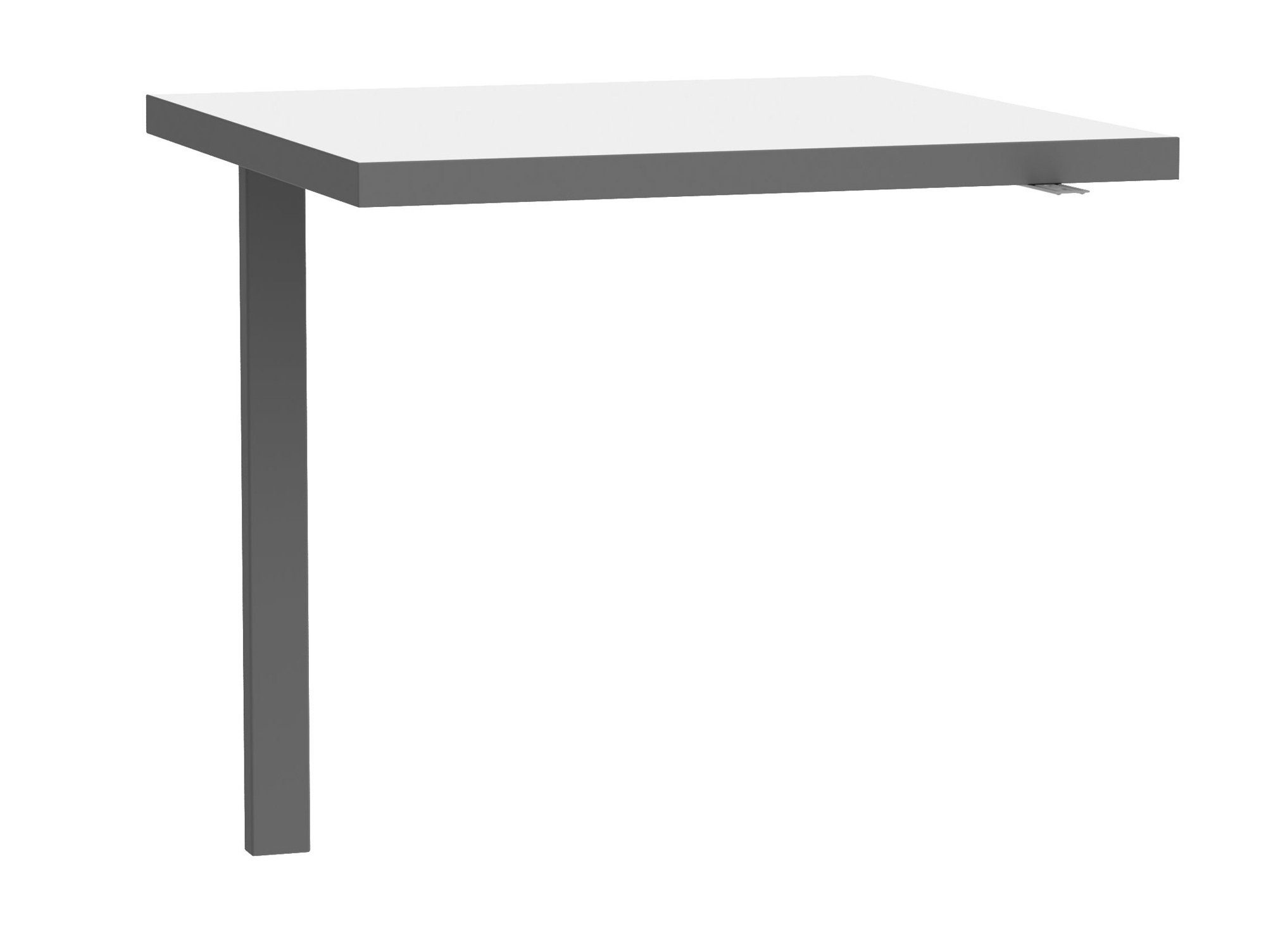 Moebel-Eins Schreibtisch, KALINA Verkettungsplatte, Material Dekorspanplatte, weiss/grau
