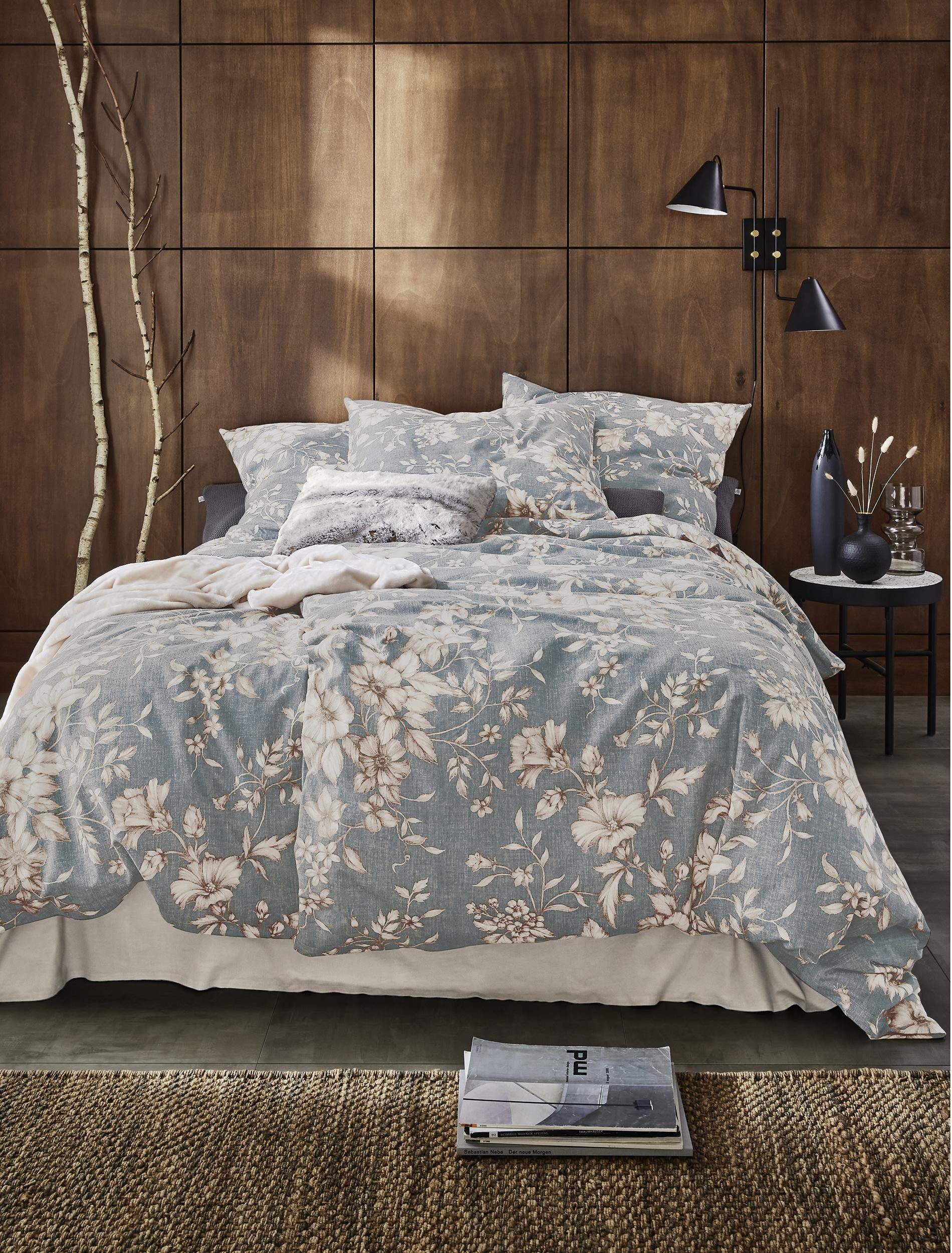 Irisette Bettwäsche Edel-Feinbiber Bettwäsche Set Koala 8484 155 x 220 cm blau, Baumwolle, 2 teilig, bettwäsche 155x220 baumwolle winter warm sale Weihnachten