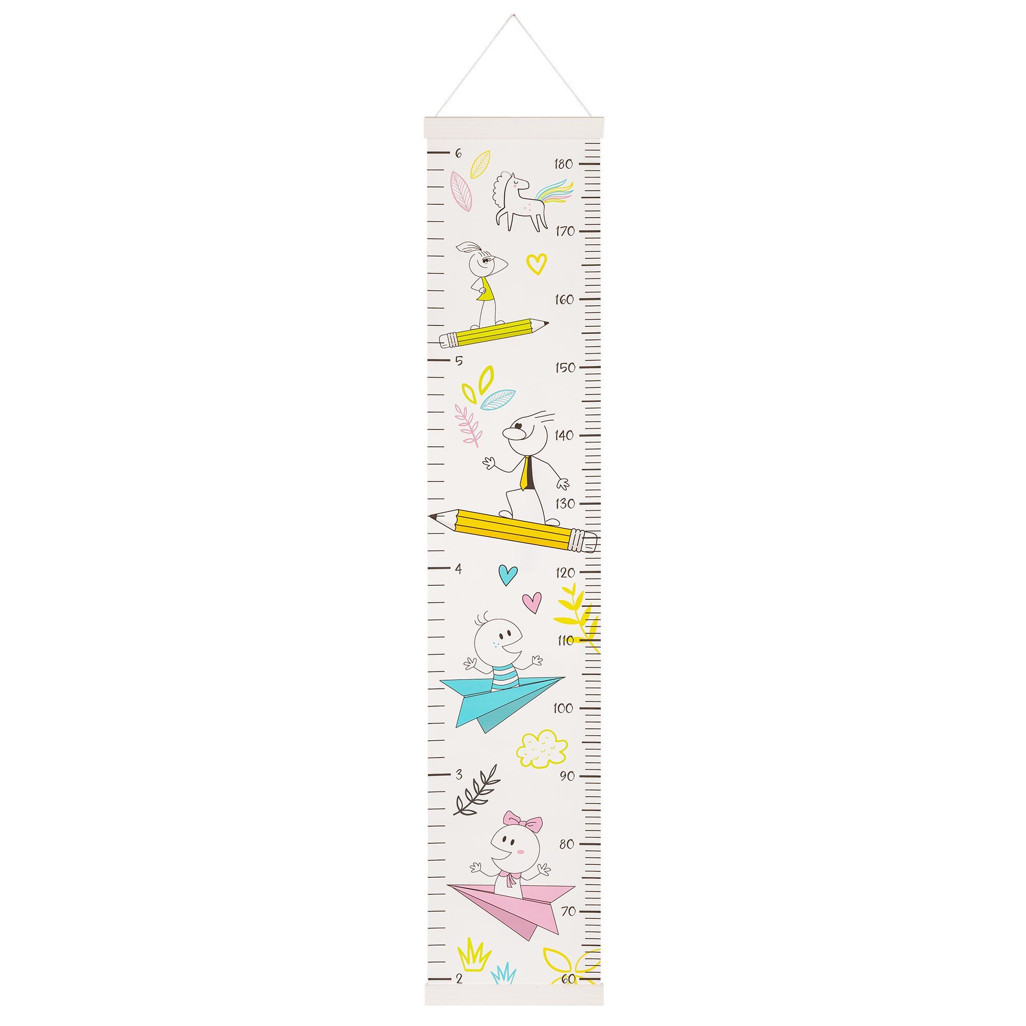Walther Design Messlatte Kinder-Messlatte "Growing Explorer", Skala von 60-180 cm