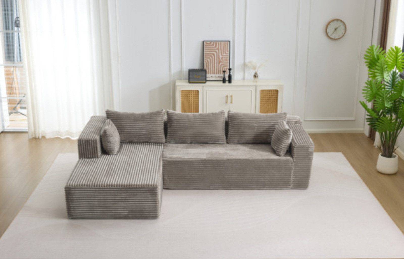 Nuchairsey Loungesofa Kompressionssofa L-Form, bodennah, modular & komfortabel, 1 Teile, Minimalistisches Sofa für Wohnzimmer & Schlafzimmer, atmungsaktiv