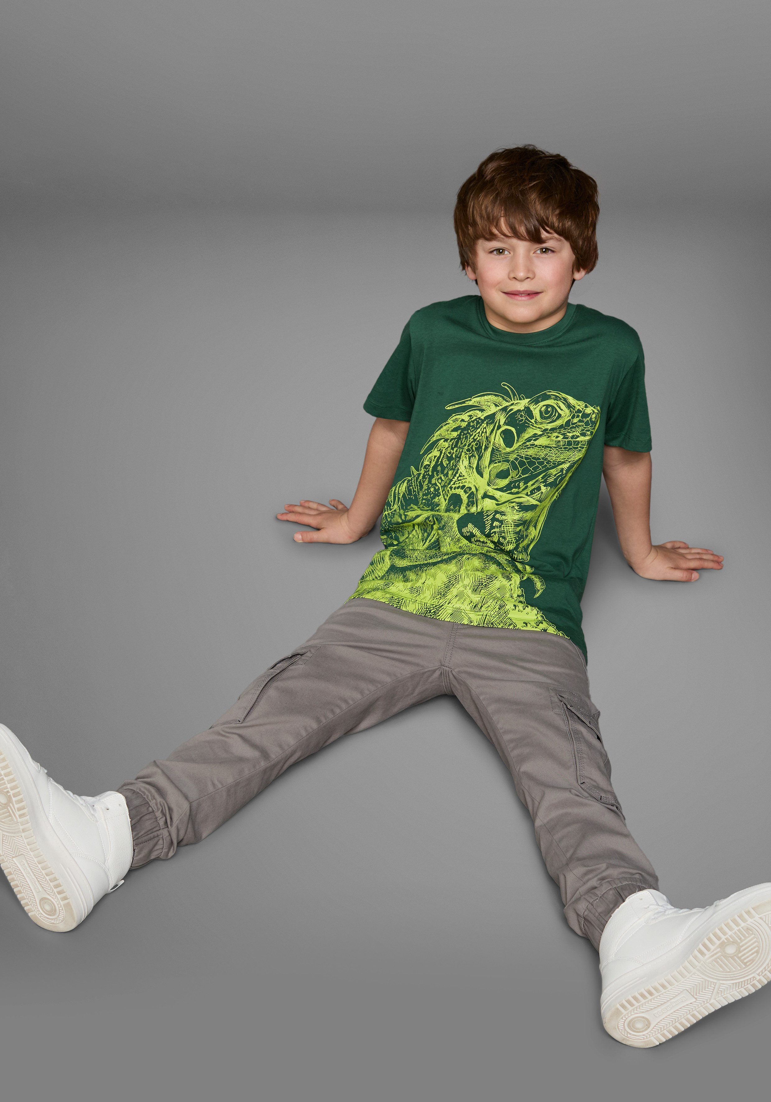 KIDSWORLD T-Shirt GECKO Kurzarm, Basic-Passform, bedruckt, Rundhalsausschnitt – Bild 5 von 5