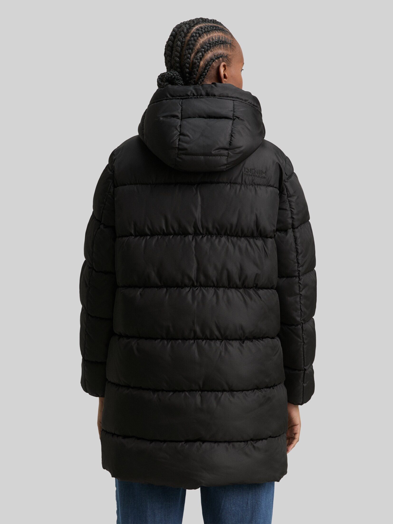 TOM TAILOR Denim Steppmantel Jacken Puffer-Mantel mit Kapuze