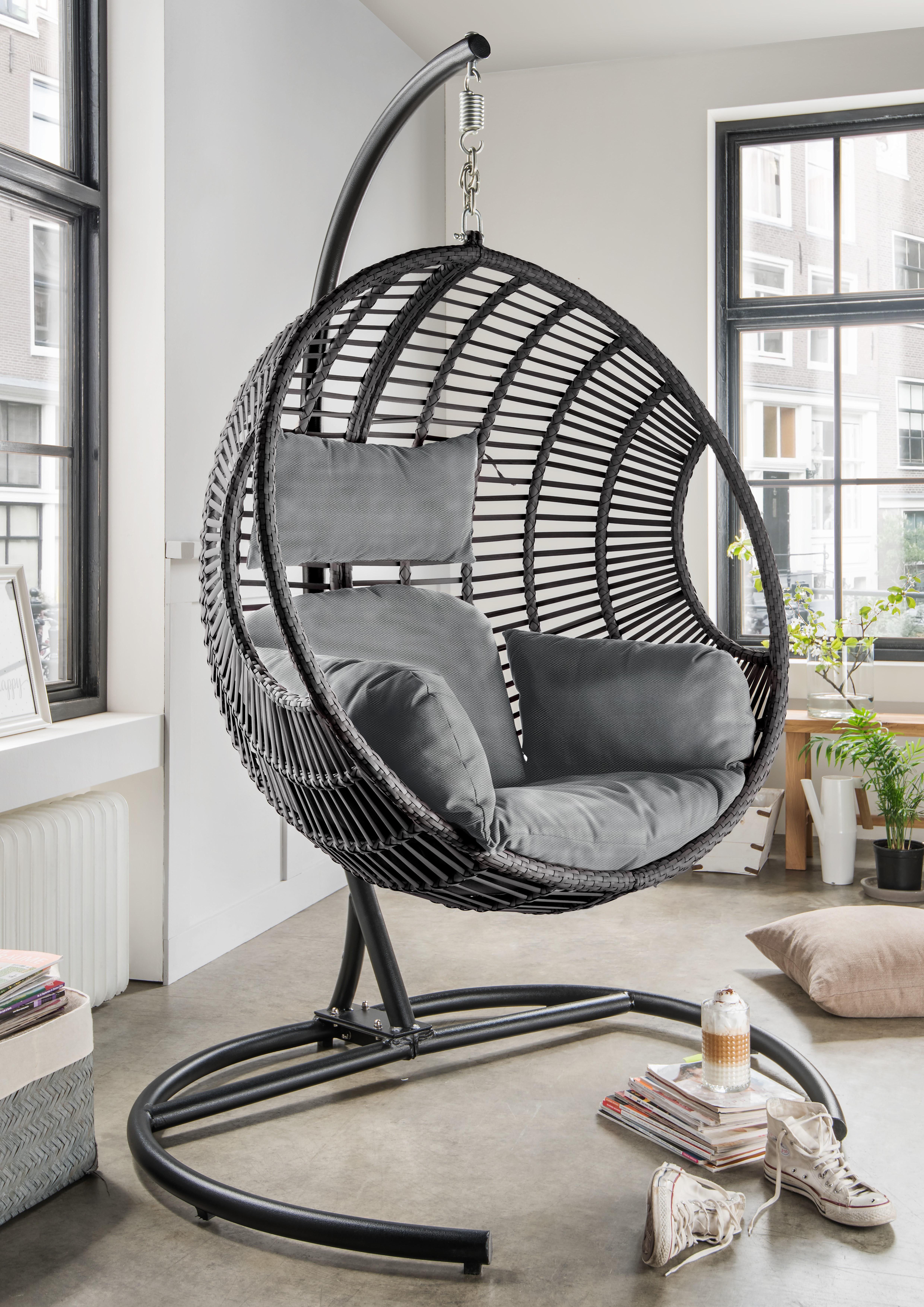 Destiny Hängesessel COCO DE LUXE II, Stahl, Aluminium, Polyrattan, mit Gestell, inkl. Auflagen