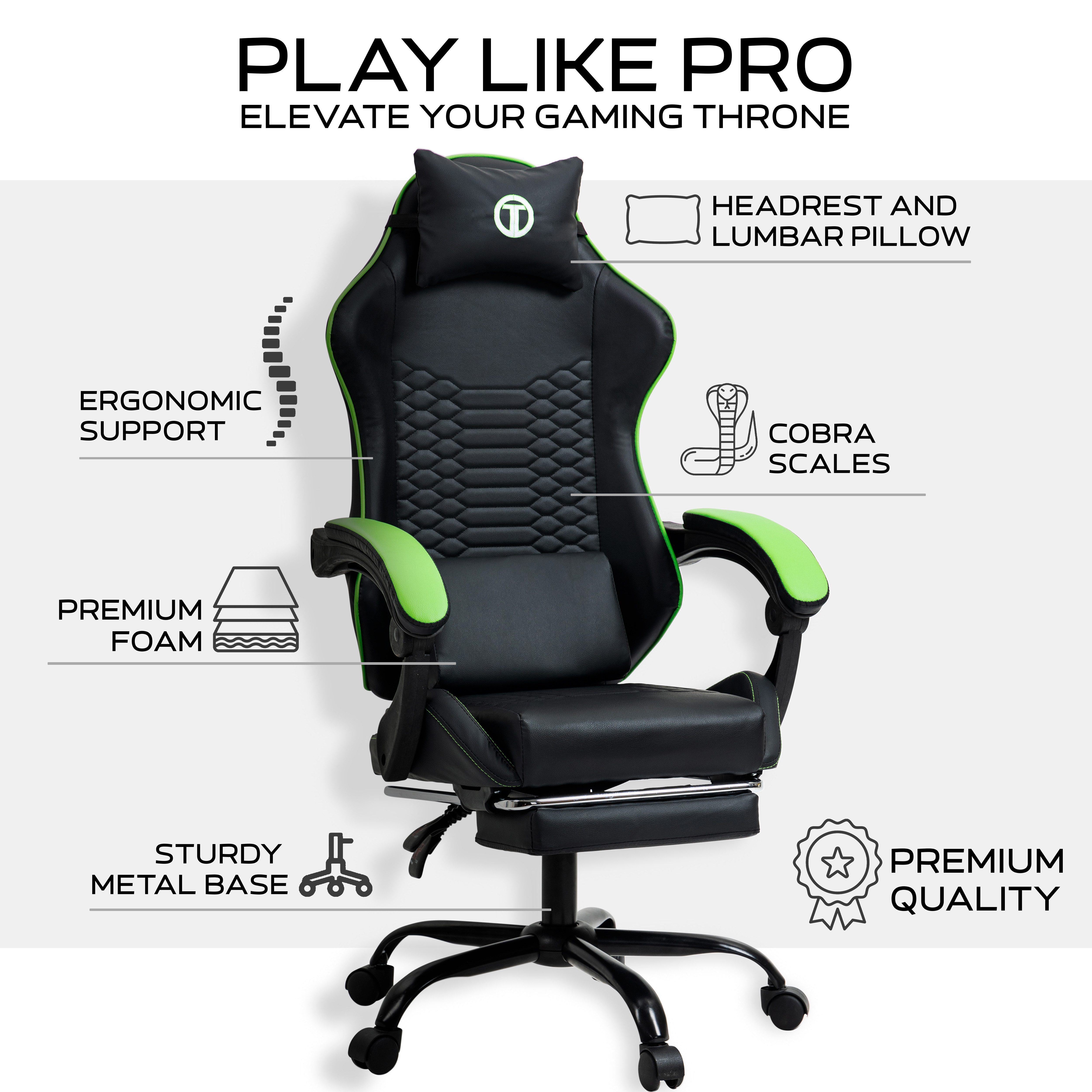 TITANO Gaming-Stuhl COBRA (Ergonomischer Bürostuhl mit günstig online kaufen