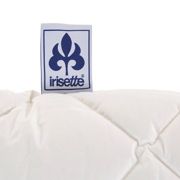 Kopfkissen Exklusiv Baumwolle Kochfest, Irisette, Füllung: 100% Polyester - Hohlfaserkugeln, Bezug: weich und hautfreundlich, Seitenschläfer, Rückenschläfer, Bauchschläfer, kochwaschbar bis 95°C, produziert in Deutschland