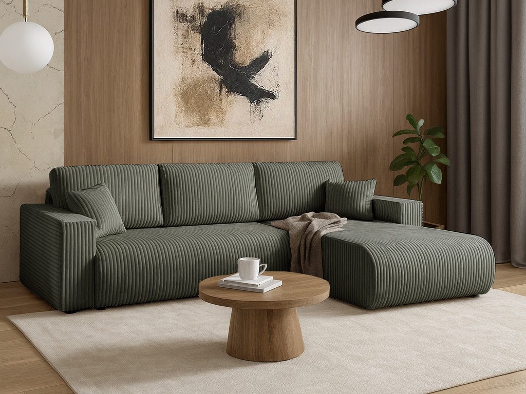 Beautysofa Ecksofa Porto mit universelle Ottomane, mit Bettfunktion und Bet günstig online kaufen