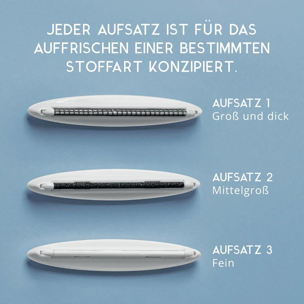 Nähwelt Flach Fusselroller - Fusselentferner mit Flusenbürste (3 verschied. Aufsätze) – Bild 5 von 5