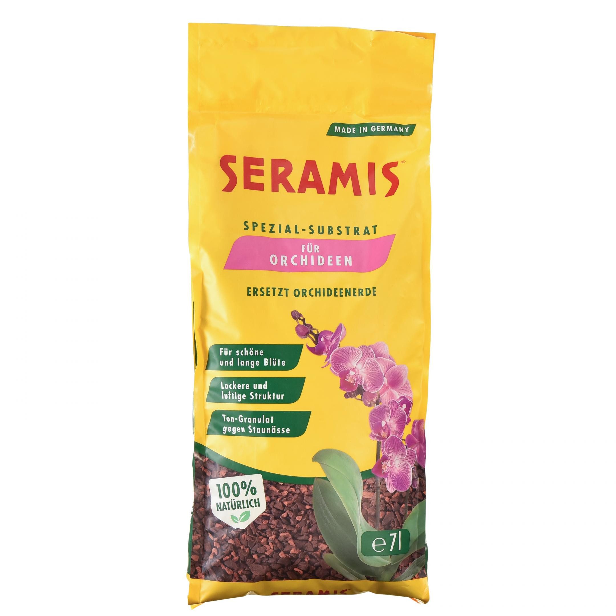 Seramis Blumenerde Seramis Spezial-Substrat für Orchideen, Premium Pflanzengranulat, 7l