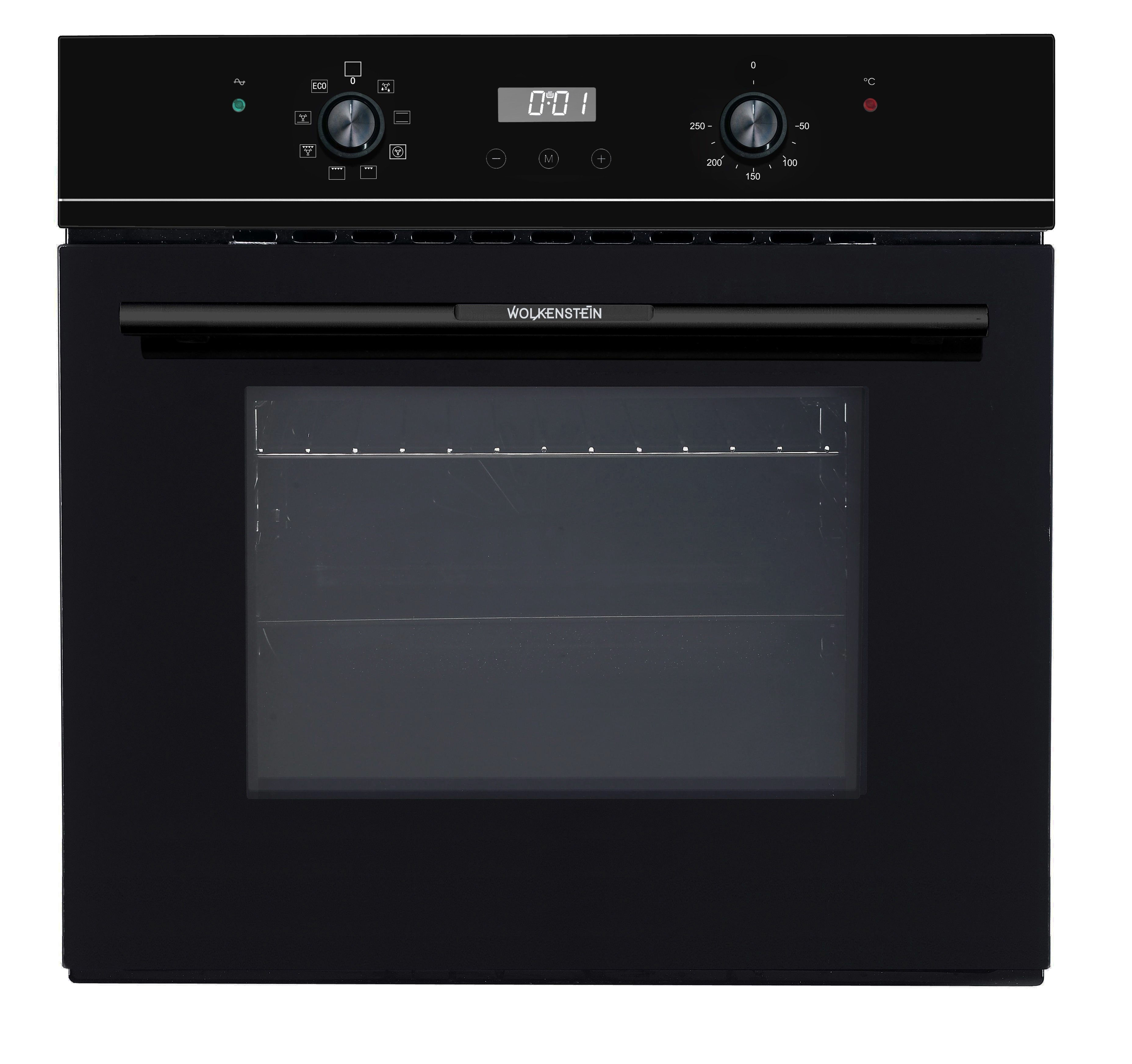 Wolkenstein Einbaubackofen Wolkenstein WMO 90 Einbau-Backofen mit Glasblende, 66 L, mit 2-fach-Teleskopauszug