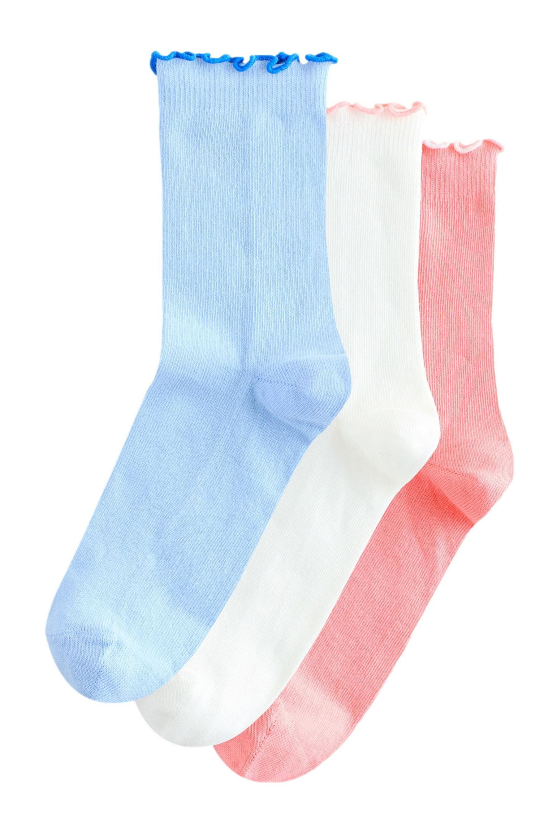 Kurzsocken 3er-Pack Söckchen mit Rüschenrand