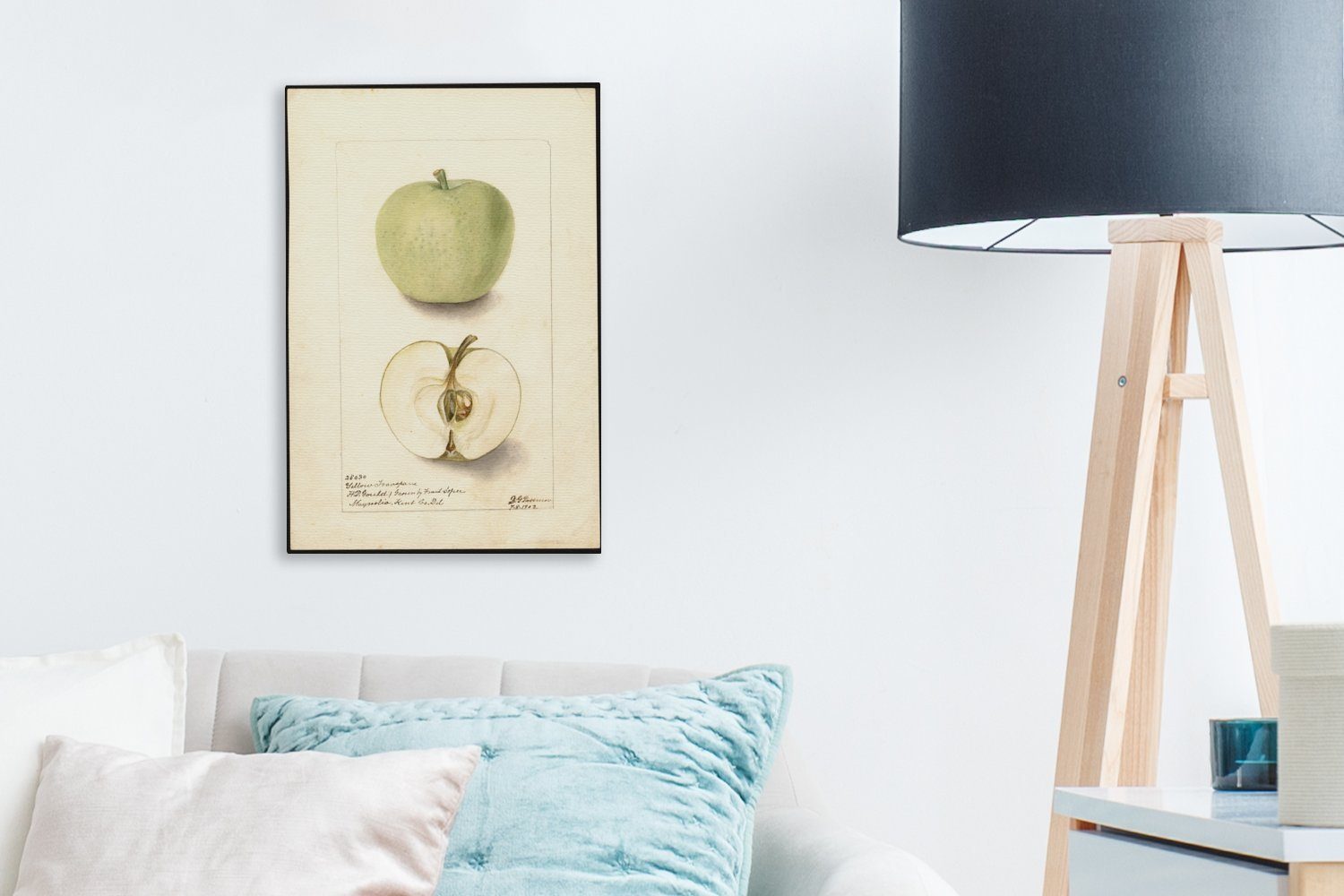 Deborah apple Gemälde, domestica, - inkl. bespannt fertig Zackenaufhänger, (1 Leinwandbild Trenton St), Leinwandbild OneMillionCanvasses® von Malus Gemälde Early Griscom, cm 20x30