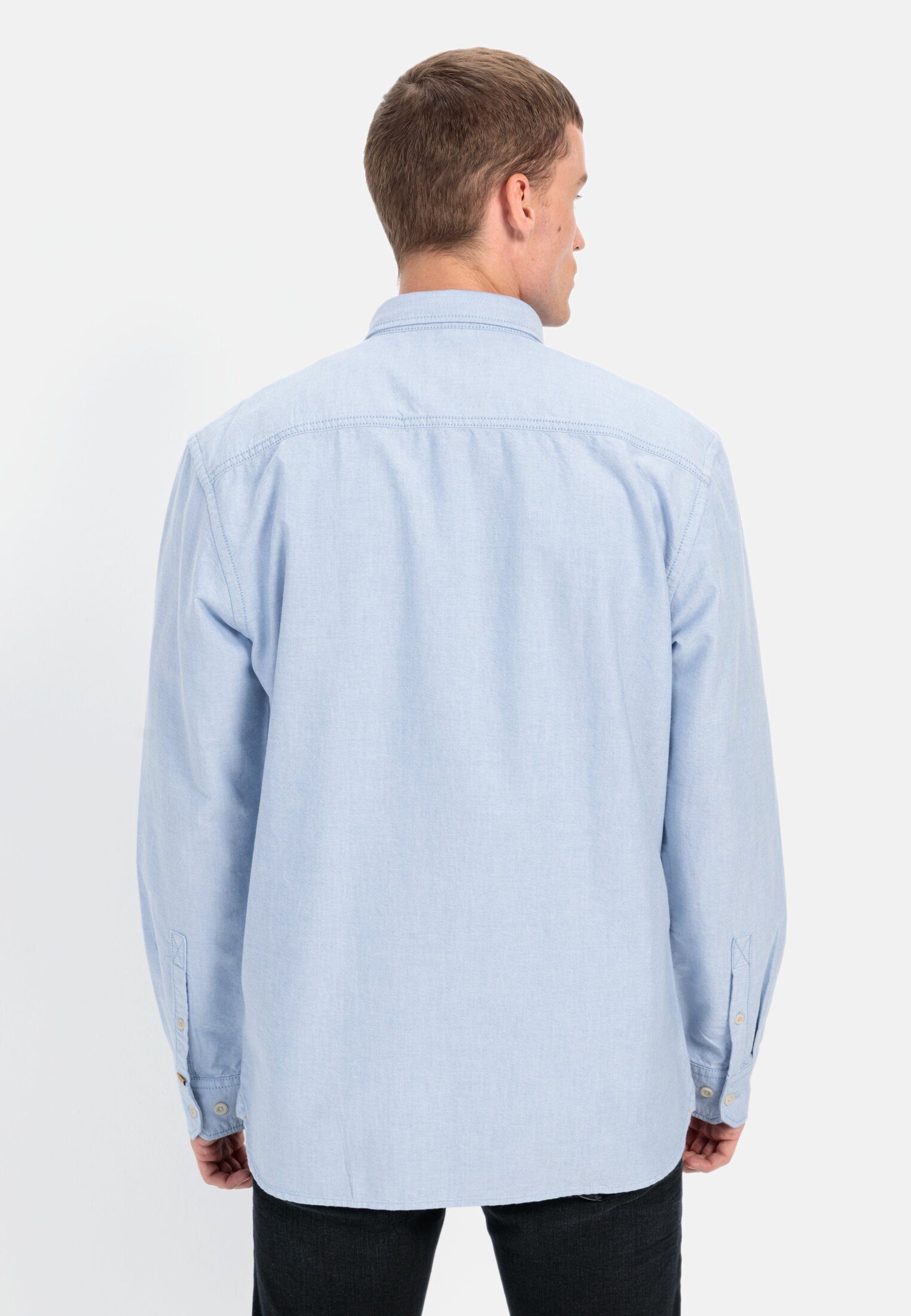 camel active Langarmhemd aus zertifiziertem Organic Cotton Button-Down