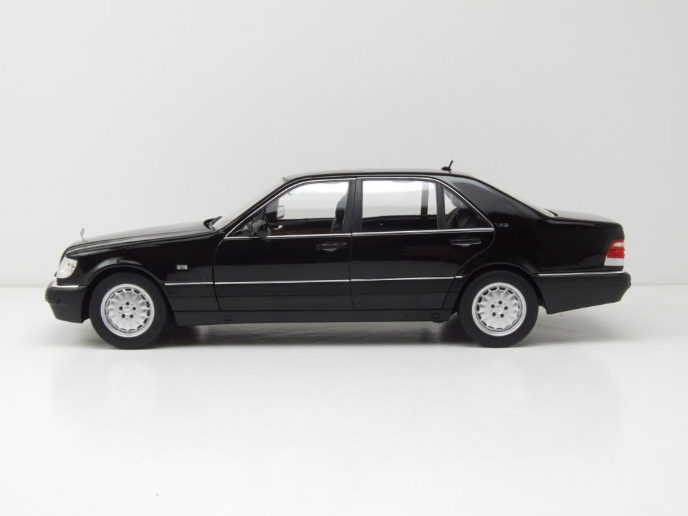 Norev Modellauto Mercedes S600 S-Klasse W140 1997 schwarz, Maßstab 1:18