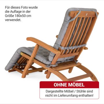 HAVE A SEAT Living Liegenauflage - bequeme Premium Polsterauflage für Liegestühle / Deckchairs, orthopädisch, wetterfest, UV-Schutz (8/10), komplett waschbar bis 95°C