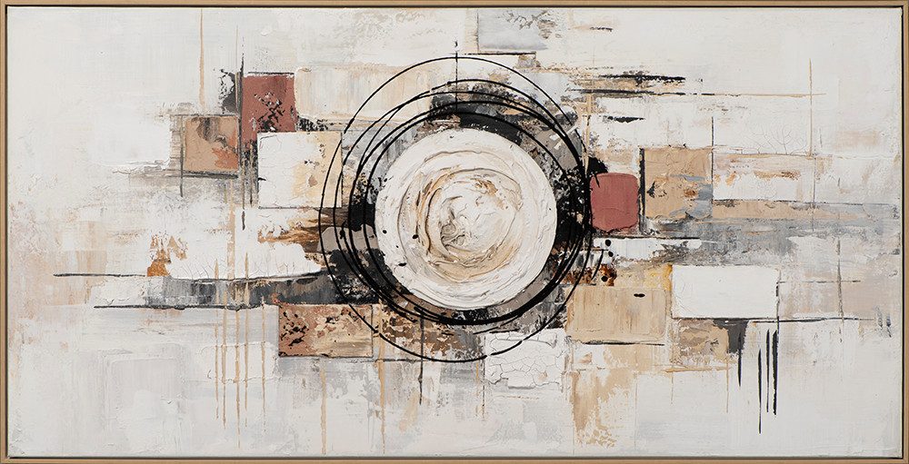 ArtUniverse Gemälde Luftige Geometrie 72,5 x 142,5 cm, Abstrakt