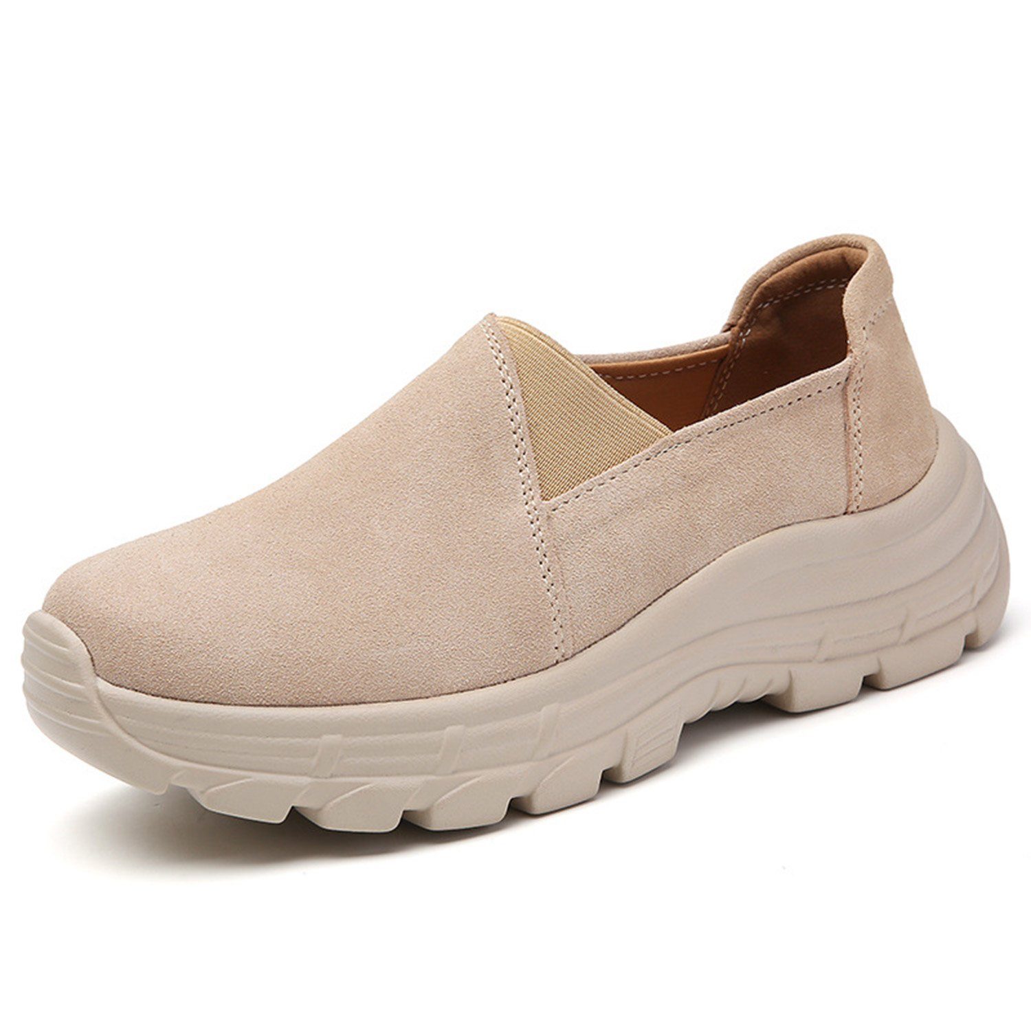 Plateausohle Daisred Sneakers Bequeme mit Aprikose Turnschuhe Loafer