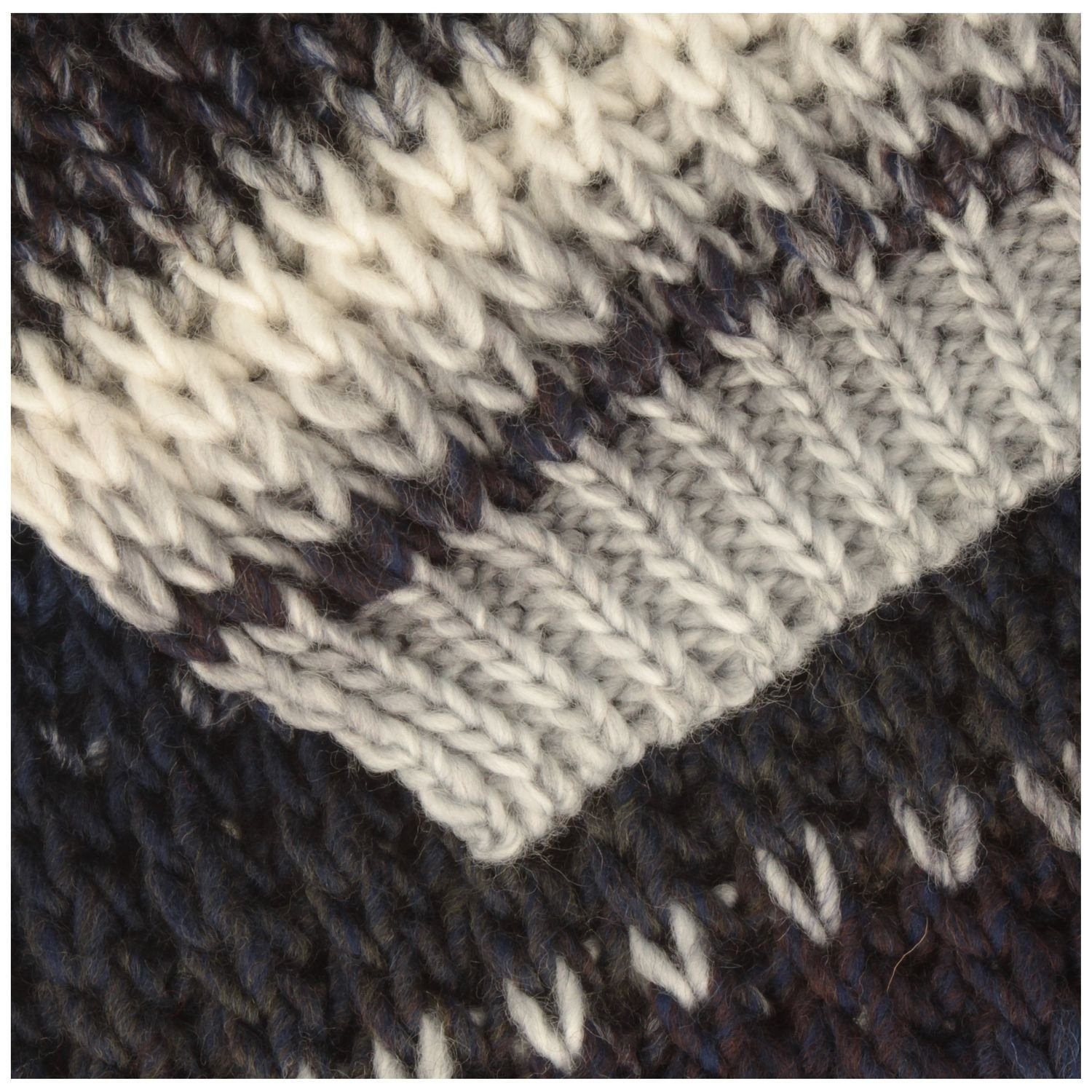 Breiter Wollschal, Warmer Melange-Farbverlauf Strickschal für Mann&Frau