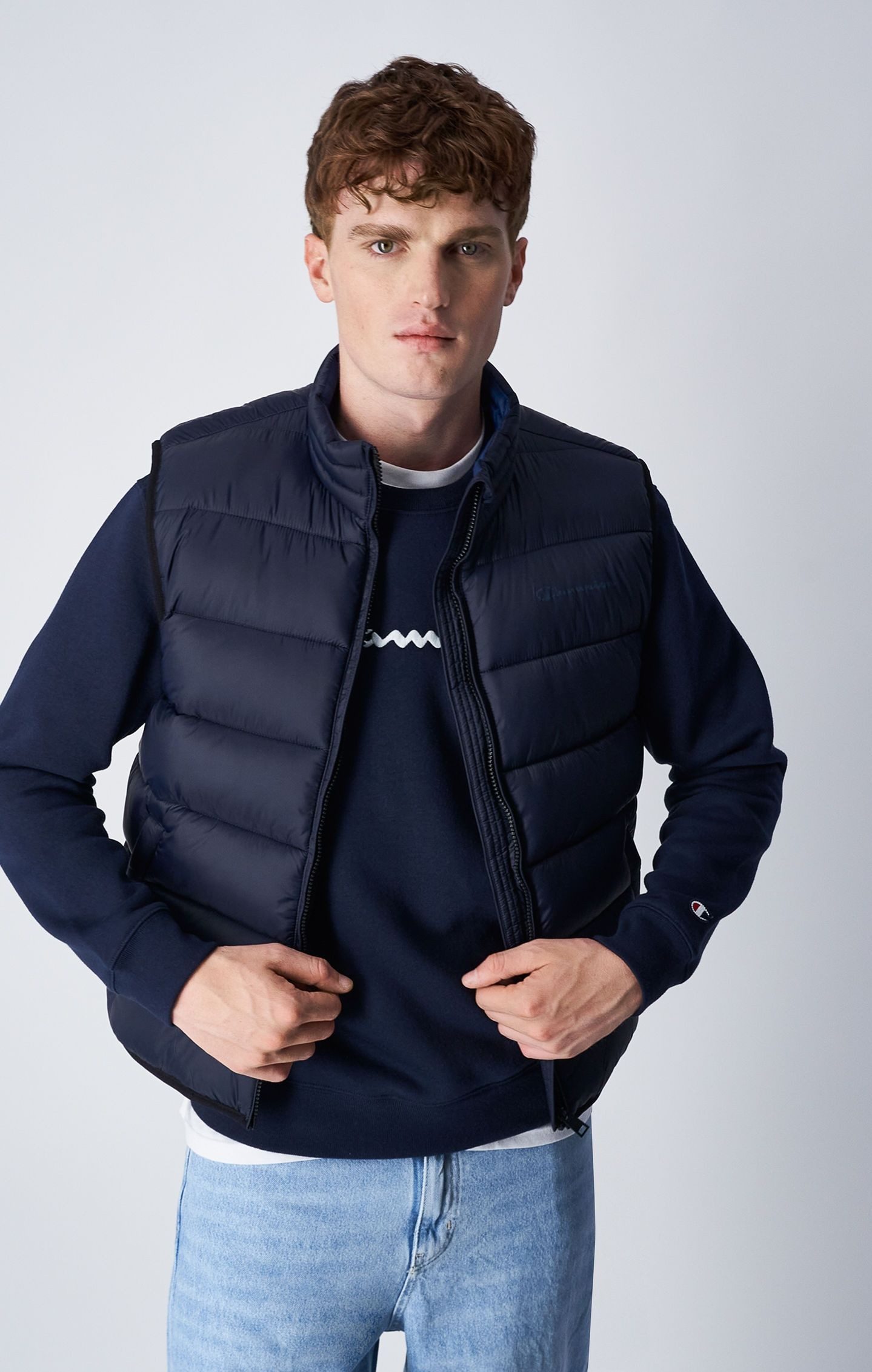 Champion Steppweste Legacy - Funktionswattierung, mit kleinem Logo-Schriftzug - navyblau
