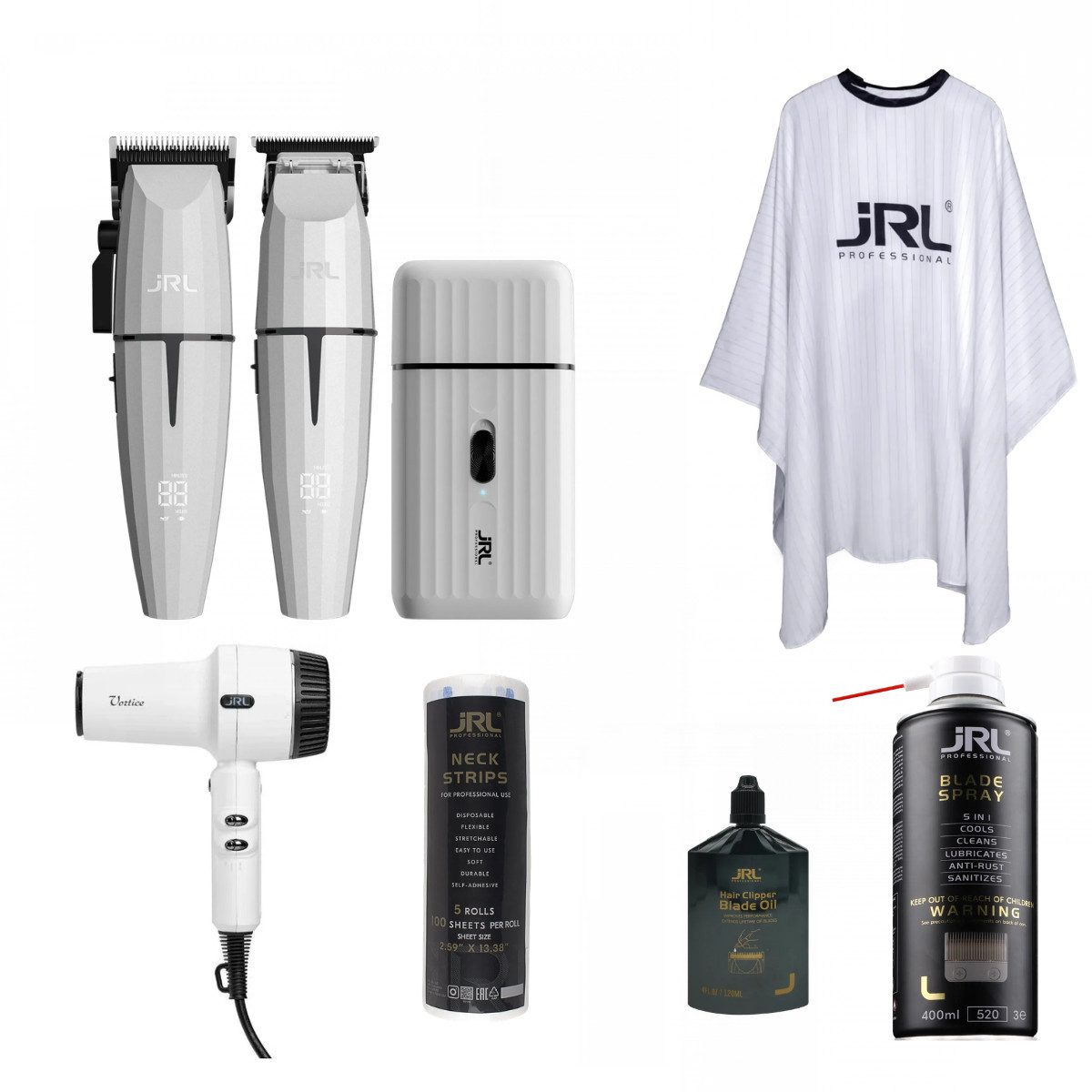 JRL Haarschneider JRL Profi Friseur Set - 3, Komplettset, Profi Barber Komplettset, kabellos & leistungsstark