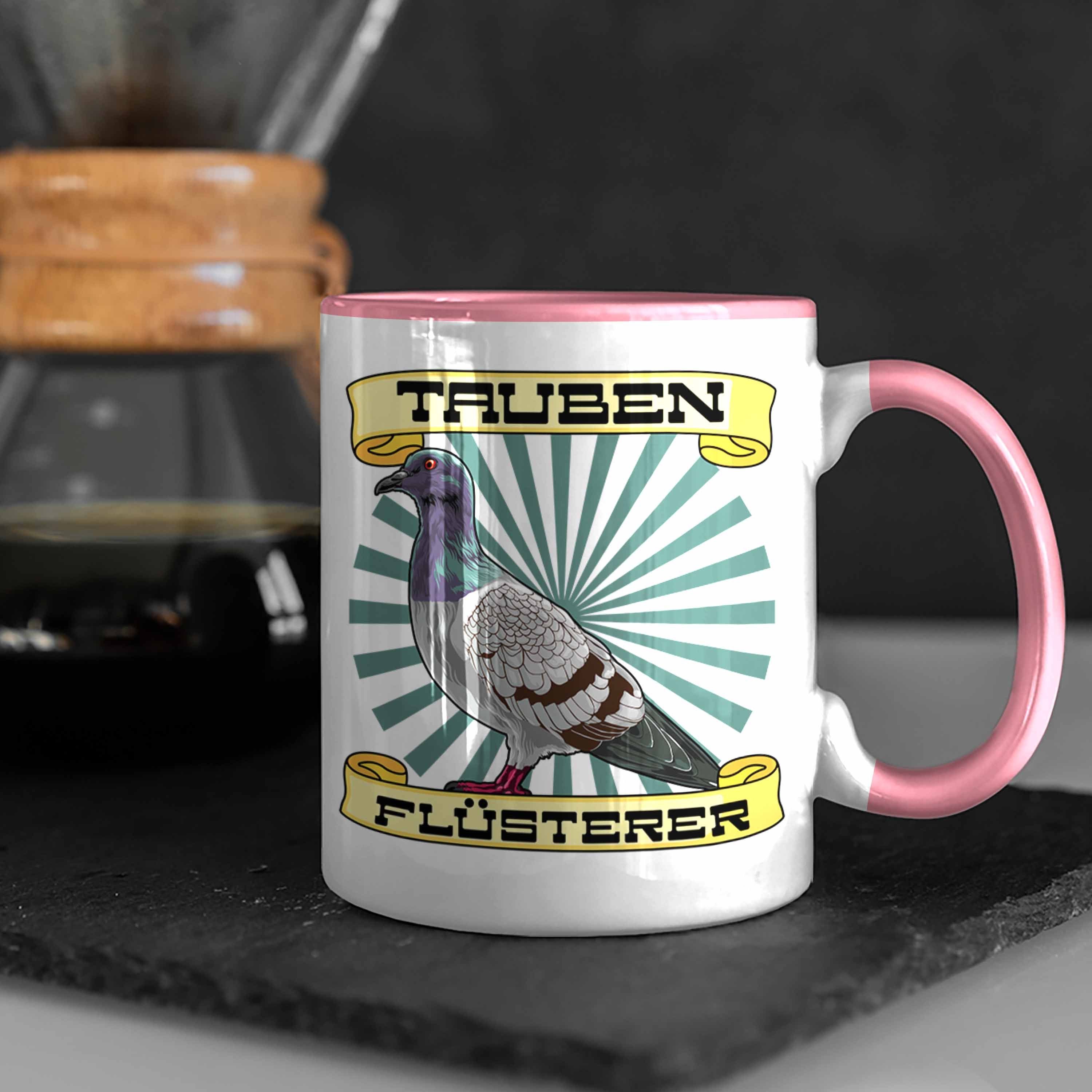 Spruch - Trendation Geschenkidee Trendation mit Tasse Taubenzüchter Geschenk Taubenflüsterer Tasse Taubenbesitzer Tauben für Rosa