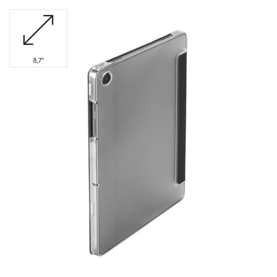 Hama Tablet-Hülle Tablet-Hülle mit Standfunktion für Galaxy Tab A11 8.7", schwarz, Magnetischer Deckel, Standfunktion, transparente Rückseite, leicht – Bild 5 von 5