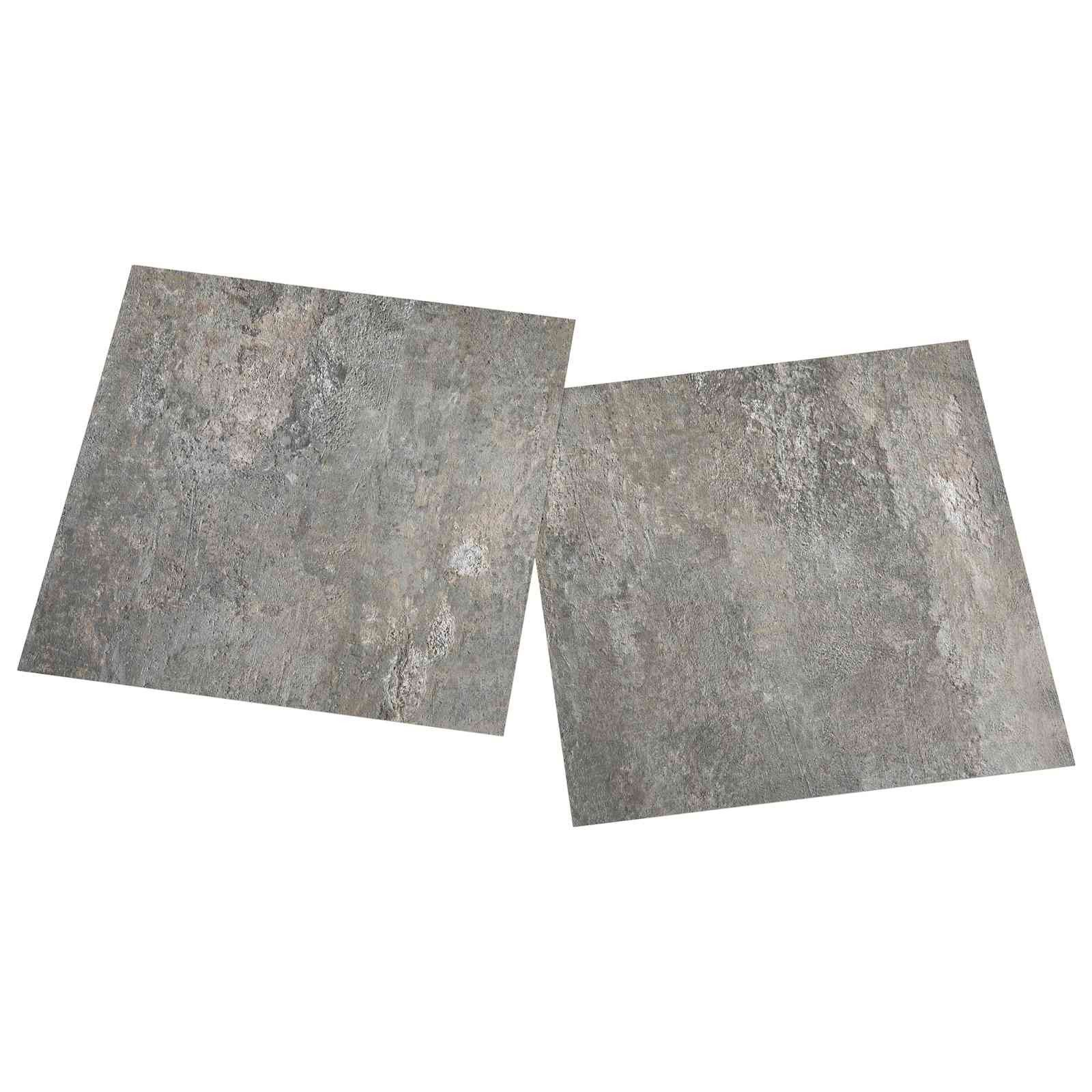 vidaXL Teppichboden Selbstklebende Bodenplanken Steine 30,5 x 30,5 cm 20 Stk. PVC, Quadratisch