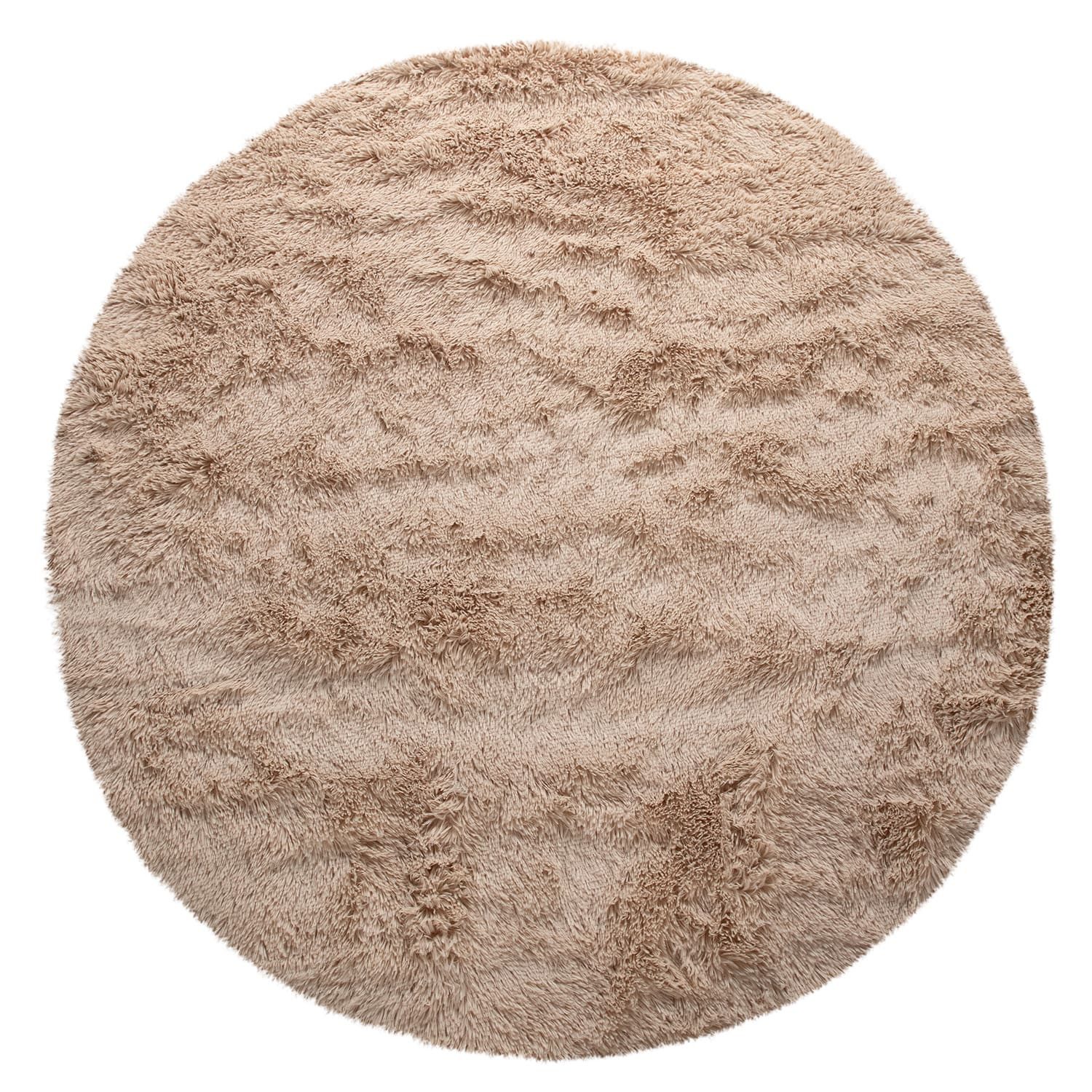 TT Home Teppich Diele, Esszimmer, Flur, Schlafzimmer, Wohnzimmer, Rund, Höhe: 37 mm, Teppich Wohnzimmer Hochflor Langflor Weich Soft Modernes Einfarbiges D