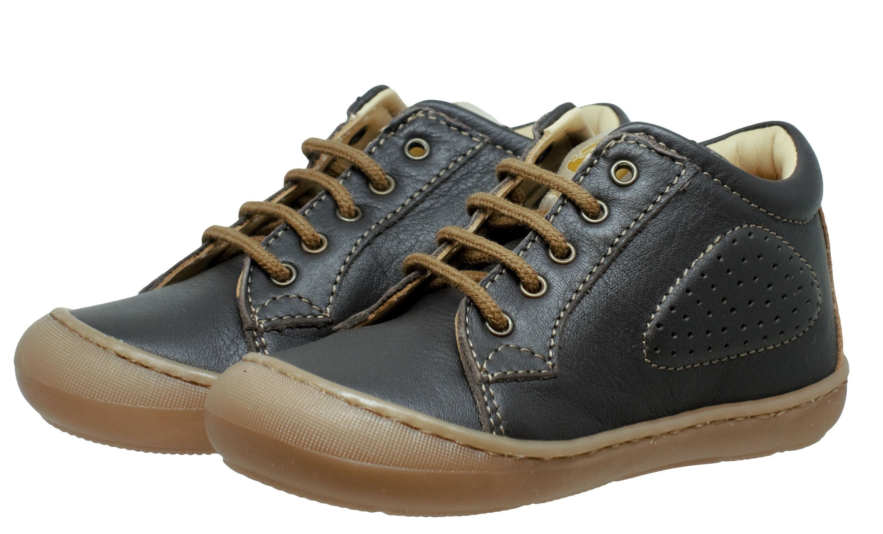 Ocra Ocra 070 Halbschuh Baby Lauflernschuhe Leder Braun Schnürschuh