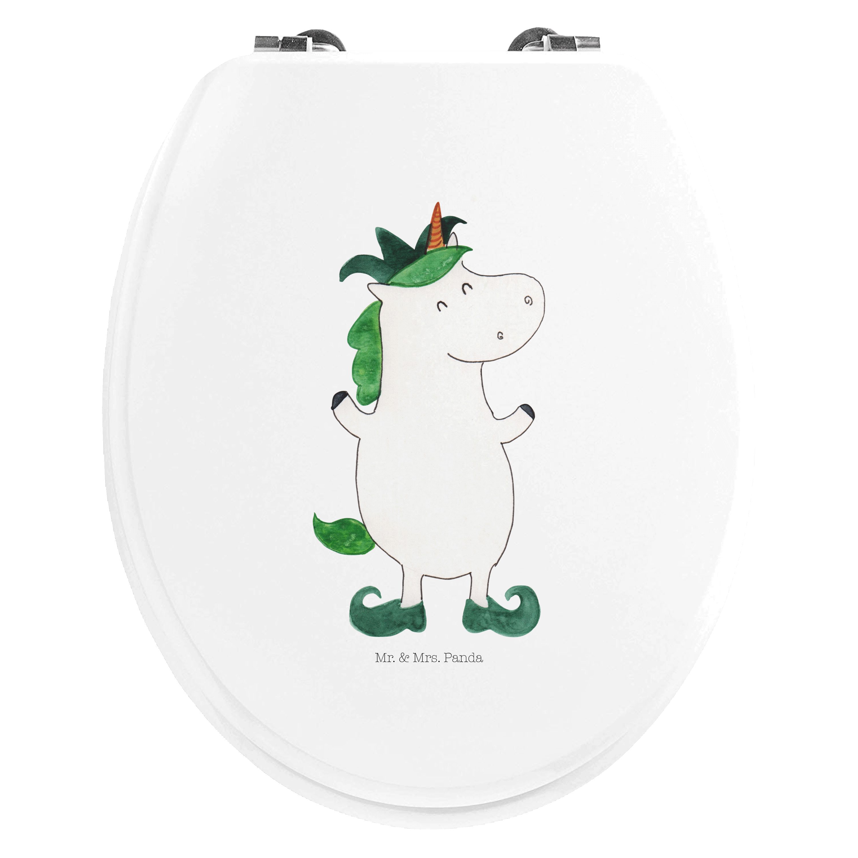 WC-Sitz Einhorn Joker - Weiß - Geschenk, Klobrille, Mittelalter, Toilettendec