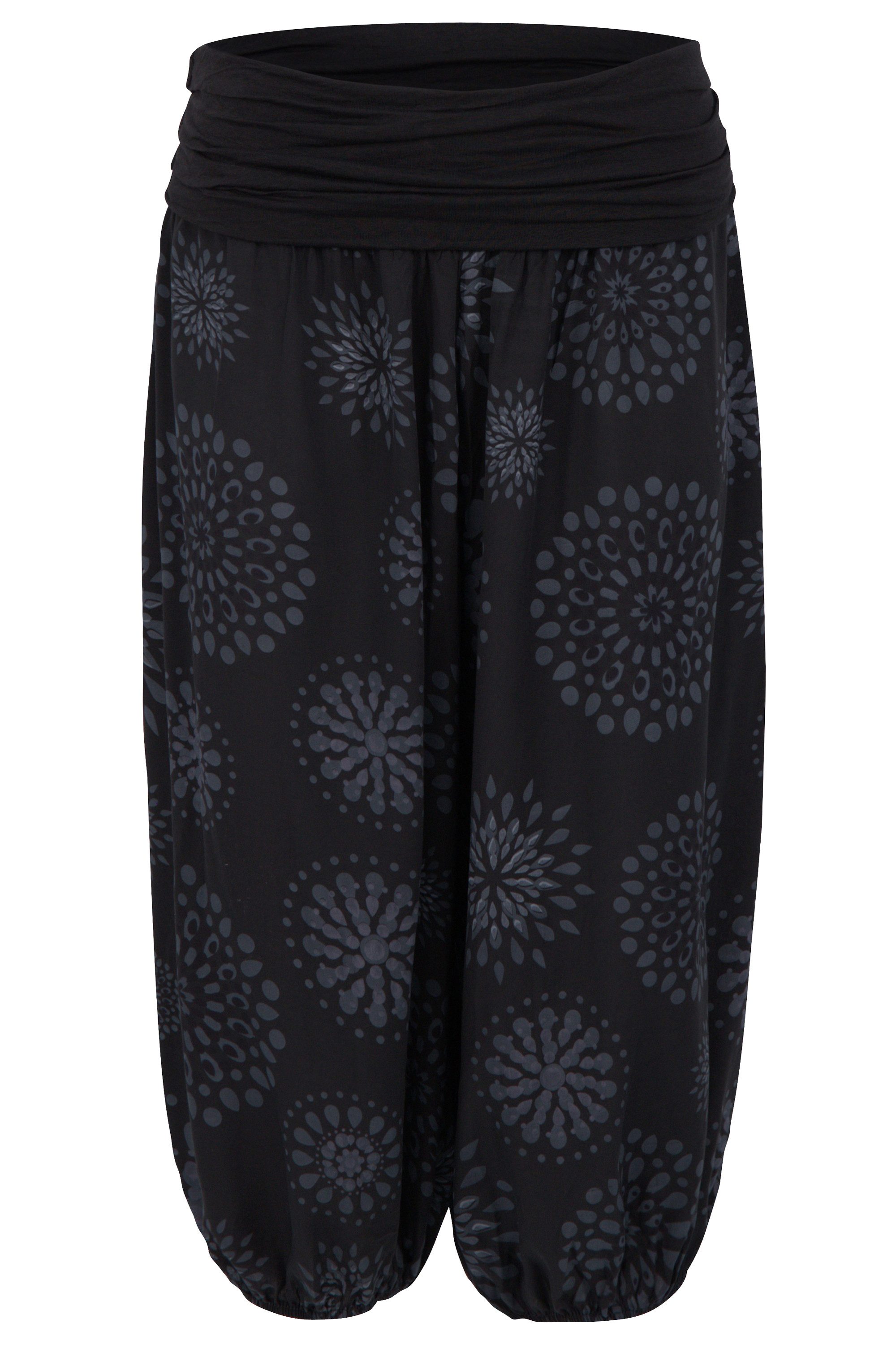 malito more than fashion Haremshose malito Damen Capri Hose mit Print, Haremshose zum Tanzen, Pumphose kurze Pluderhose in modischen Farben Einheitsgröße