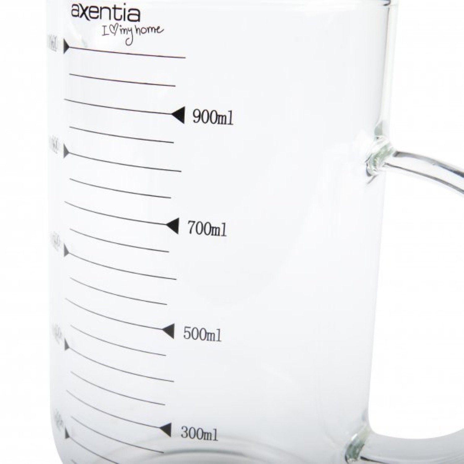 axentia Messbecher, Borosilikatglas, (1-St), aus Borosilikatglas - 1000 ml, mit Messskala & Ausguss