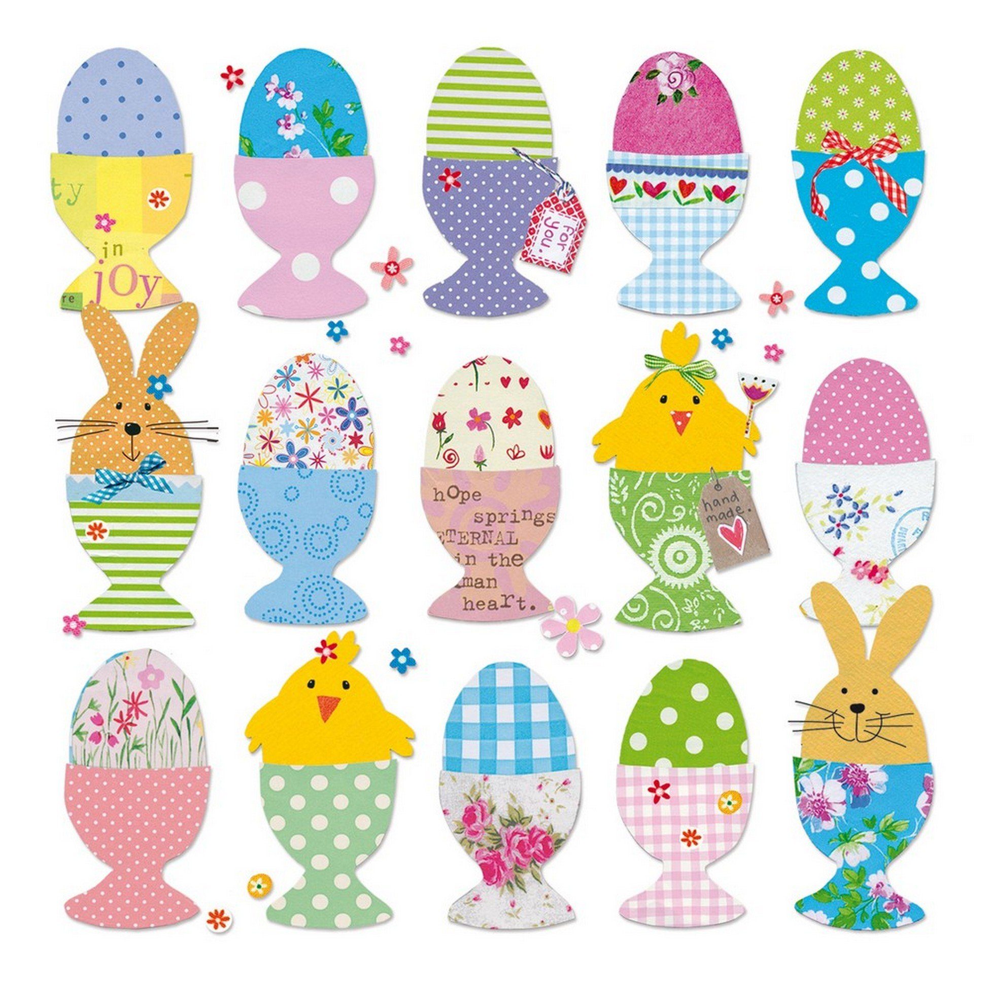 PPD Papierserviette 20 Servietten Easter Eggs 33x33cm, (20 St)