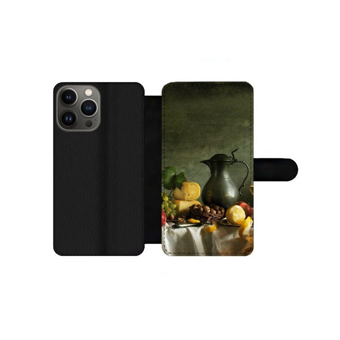 MuchoWow Handyhülle Rustikal - Käse - Teekanne - Obst - Stilleben Handyhülle Telefonhülle Apple iPhone 13 Pro Max