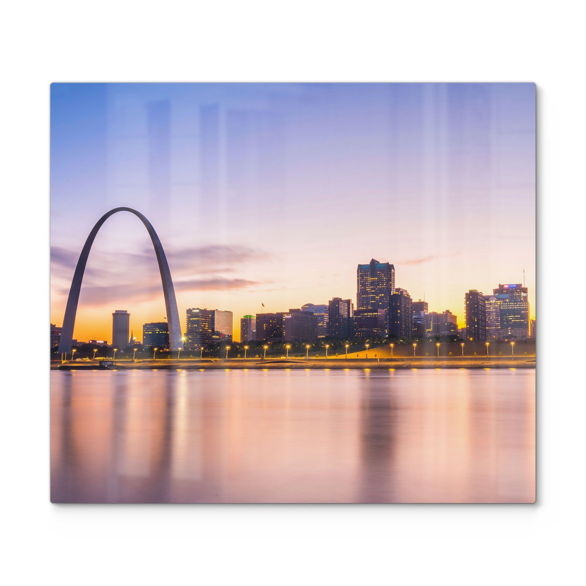 DEQORI Herdblende-/Abdeckplatte 'Gateway Arch in St. Louis', Glas, (1 tlg), Glas Herdabdeckplatte Ceranfeld Herd | Herdabdeckplatten