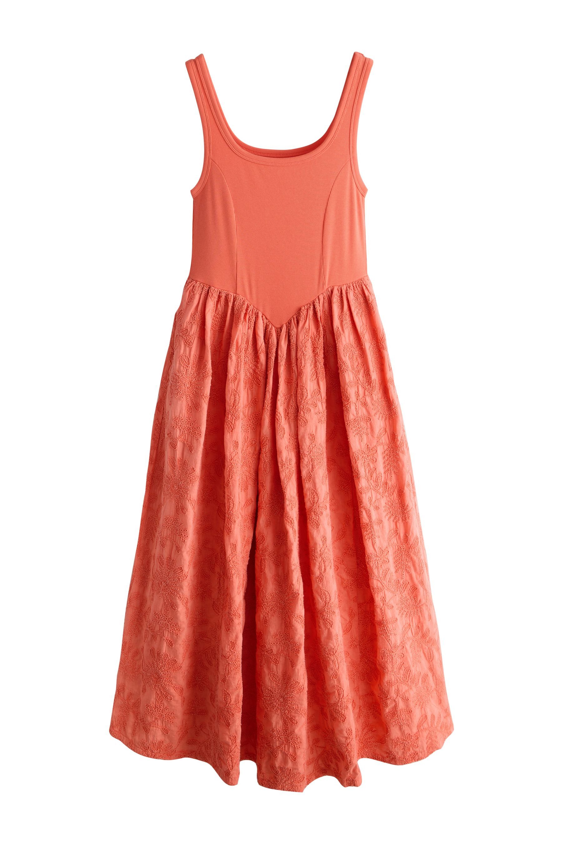 Midikleid Midikleid mit Cornelli-Rock, Kurzgröße