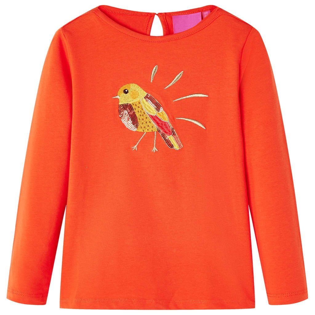 Langarmshirt Kinder-Langarmshirt Dunkelorange 116