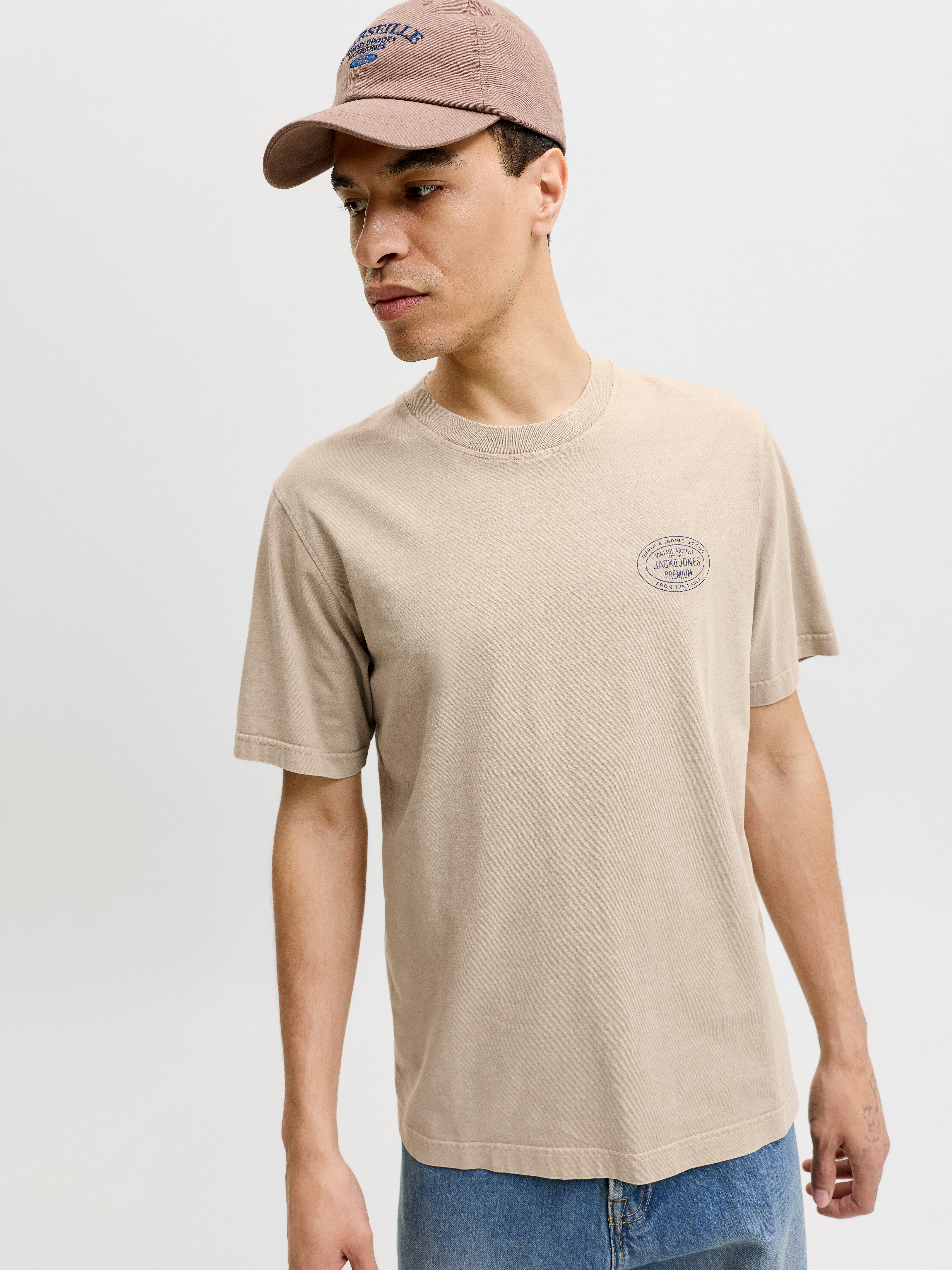 Jack & Jones T-Shirt JPRBLUFELIX SS TEE mit Logo Print