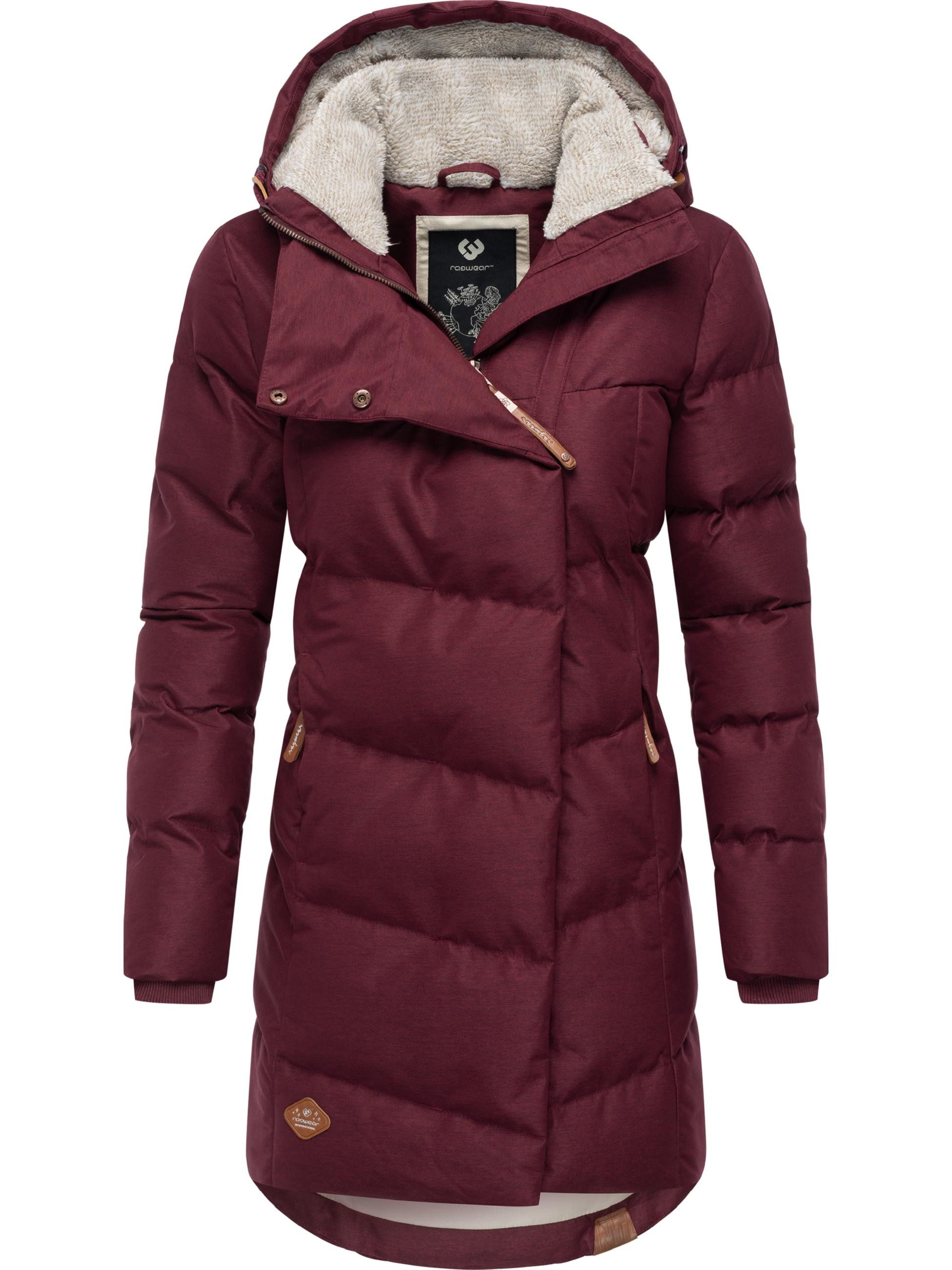 Ragwear Wintermantel Pavla stylischer Winterparka mit Teddyfutter und Kapuze
