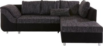 COLLECTION AB Ecksofa Sally L-Form, mit und ohne Bettfunktion, inklusive loser Rücken- und Zierkissen