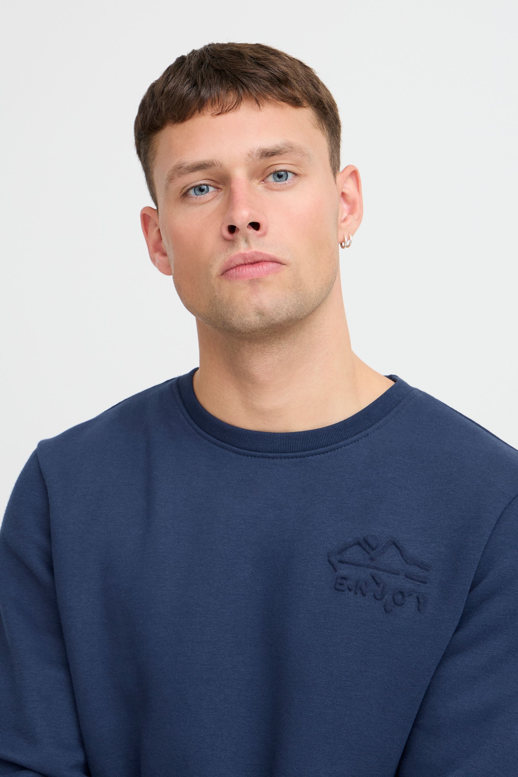 Blend Rundhalspullover BHSweatshirt Klassischer Sweatpullover mit Rundhalsausschnitt